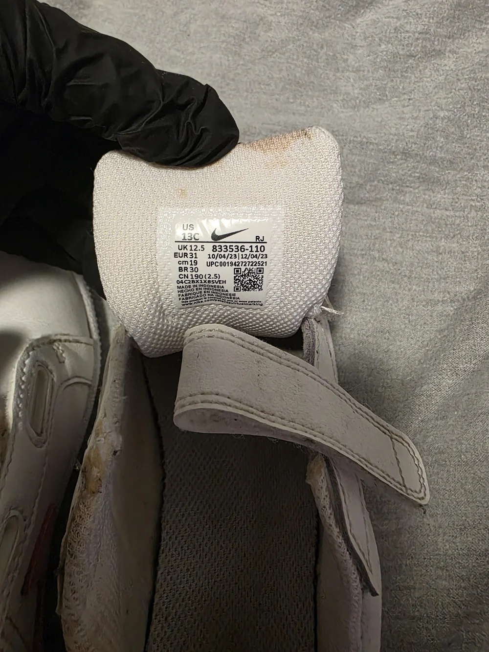 Nike Kids' White Sneakers with Pink Swoosh